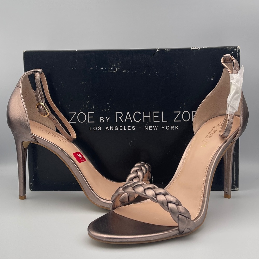 Rachel Zoe Women's Shoe Ella Sandle d'Orsay Metallic Nappa Blush Size 10 M US